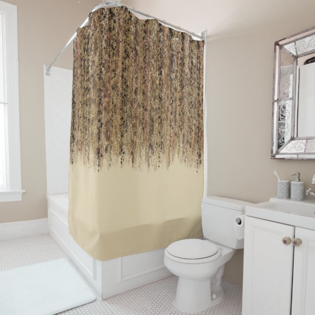 Moderne Exotic Safari Abstrakt Glam Print Duschvorhang (Beispiel)