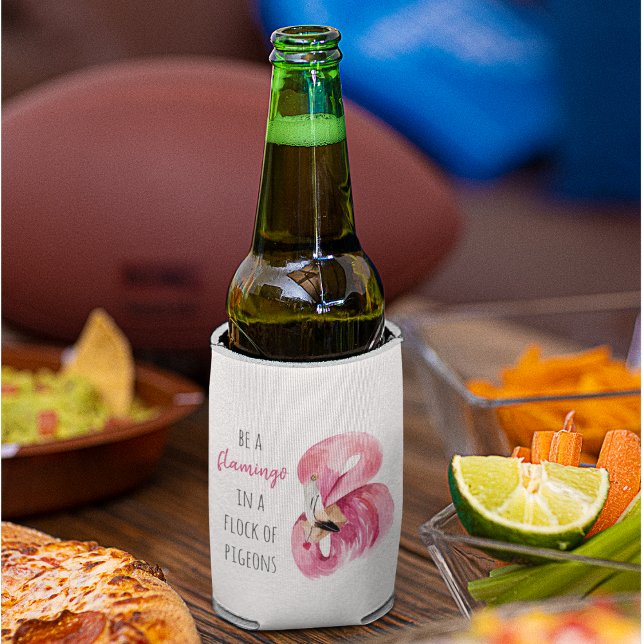 Moderne exotisch rosa Aquarellfärbung mit Zitat Dosenkühler (Von Creator hochgeladen)