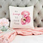 Moderne exotisch rosa Aquarellfärbung mit Zitat Kissen<br><div class="desc">Moderne exotisch rosa Aquarellfärbung mit Zitat</div>
