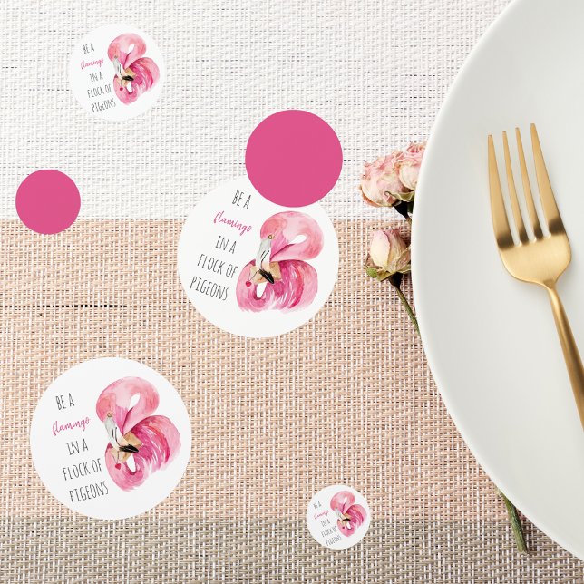 Moderne exotisch rosa Aquarellfärbung mit Zitat Konfetti (Von Creator hochgeladen)