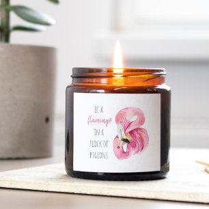 Moderne exotisch rosa Aquarellfärbung mit Zitat Quadratischer Aufkleber