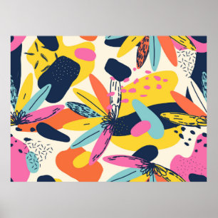 Moderne exotische Dschungel-Pflanze illustrieren M Poster