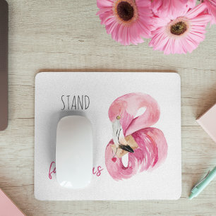 Moderne exotische Flamingos stehen hoch und sind F Mousepad