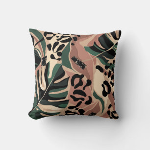 Moderne exotische Muster mit Leopardenhaut. kreati Kissen