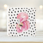 Moderne exotische rosa Aquarellfarben Flamingo & D Holzkisten Schild<br><div class="desc">Moderne exotische rosa Aquarellfarben Flamingo & Dots</div>