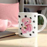 Moderne exotische rosa Aquarellfarben Flamingo & D Kaffeetasse<br><div class="desc">Moderne exotische rosa Aquarellfarben Flamingo & Dots</div>