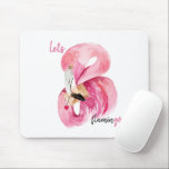 Moderne exotische Rosa Flamingo Wasserfarbe Mousepad<br><div class="desc">Moderne exotische Rosa Flamingo Wasserfarbe</div>