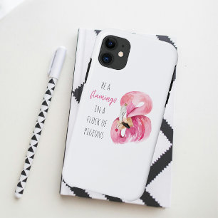 Moderne exotische rosa Wasserfarbe Flamingo mit Zi Case-Mate iPhone Hülle