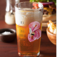 Moderne exotische rosa Wasserfarbe Flamingo mit Zi