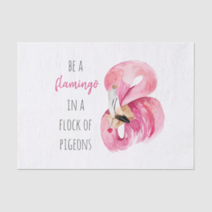 Moderne exotische rosa Wasserfarbe Flamingo mit Zi Seidenpapier