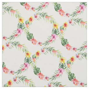 Moderne exotische tropische Blume - Muster Stoff