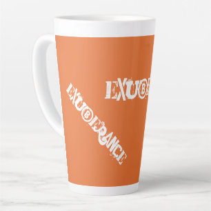 Moderne Exuberance Orange Bold Graffiti Typografie Milchtasse