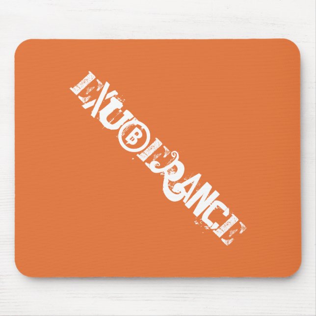 Moderne Exuberance Orange Bold Graffiti Typografie Mousepad (Vorne)