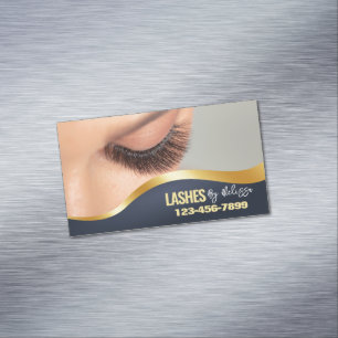 Moderne Eyelash Extension Beauty Makeup Artist Las Magnetische Visitenkarte