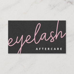 Moderne Eyelash-Extensions Lash-Lift Nachsorge Visitenkarte