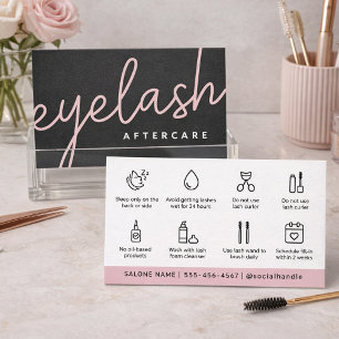 Moderne Eyelash-Extensions Lash-Lift Nachsorge Visitenkarte