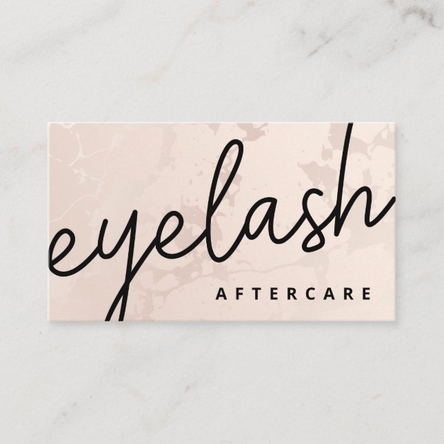 Moderne Eyelash-Extensions Lash-Lift Nachsorge Visitenkarte (Vorderseite)