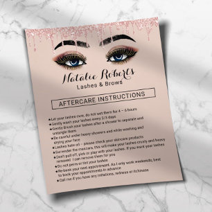 Moderne Eyelash Makeup Artist Aftercare Instructio Flyer