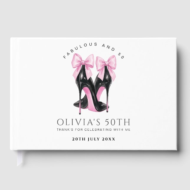 Moderne Fabulous und 50 Keepake Gästebuch (Vorderseite)