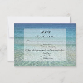 Moderne Fade Tropical Beach Sea Wedding RSVP Einladung
