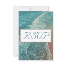 Moderne Fade Tropical Sunset Wedding RSVP