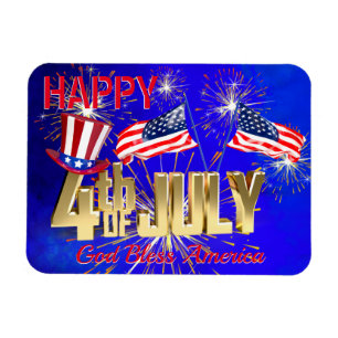 Moderne Fahne 4. Juli US USA Magnet