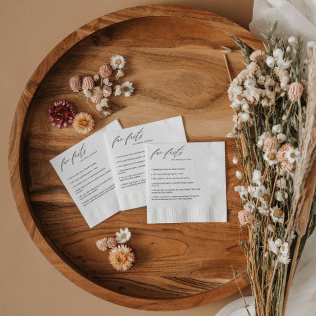 Moderne Fakten zum Skriptspass mit Napkins Hochzei Serviette (Von Creator hochgeladen)