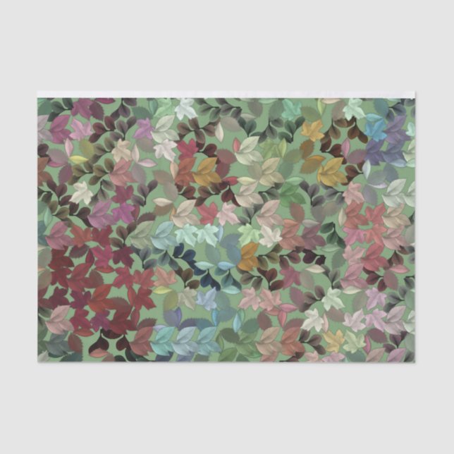 Moderne Falling-Blätter Druckpapier Seidenpapier (Vorderseite)
