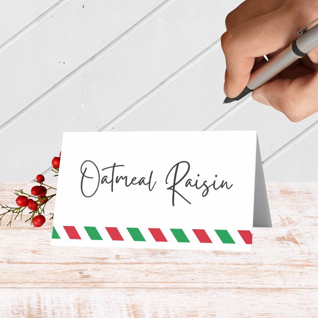 Moderne Faltenkost, Getränke oder Platzkarten (Fun Christmas Holiday Folding Label Cards for Food and Drink Labels, Place Cards, Contests and More)