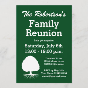 Moderne familiäre Wiedersehen Party Einladungen