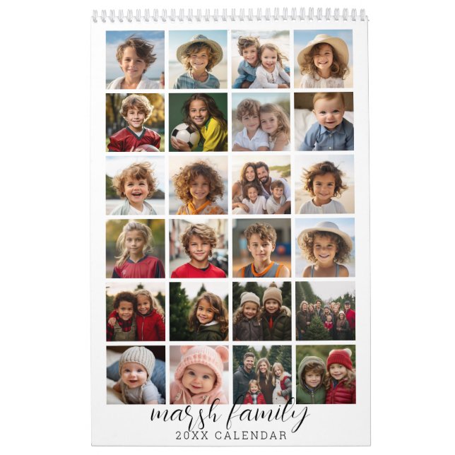 Moderne Familie 24 Foto - Schwarz-weiß minimal Kalender (Titelbild)