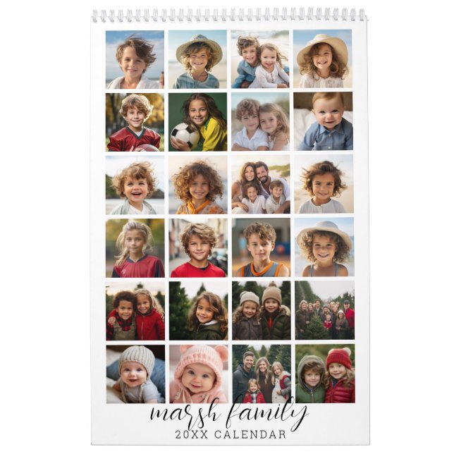 Moderne Familie 24 Foto - Schwarz-weiß minimal Kalender (Titelbild)