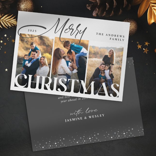 Moderne Familie 3 Foto Collage Weihnachten (Von Creator hochgeladen)