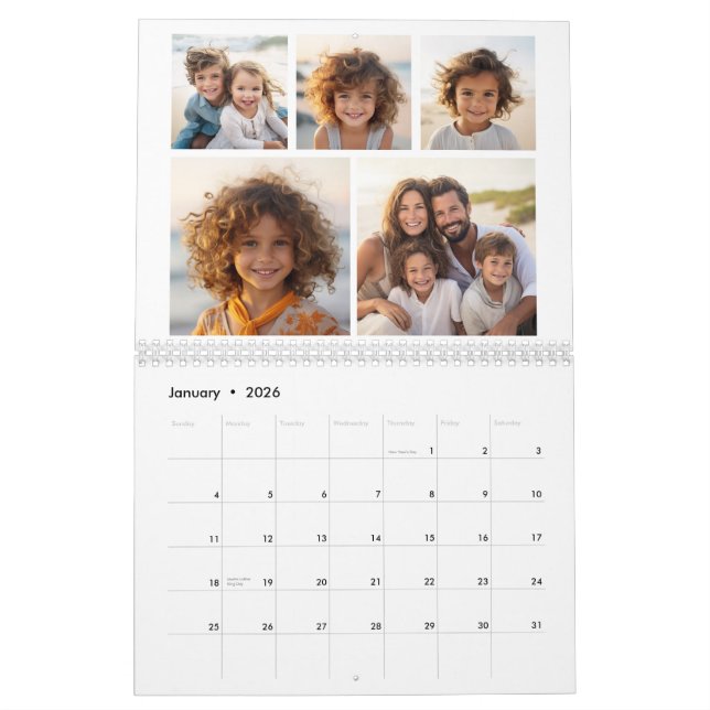 Moderne Familie 60 Foto - 5 pro Monat - Custom Kalender (Jan 2026)
