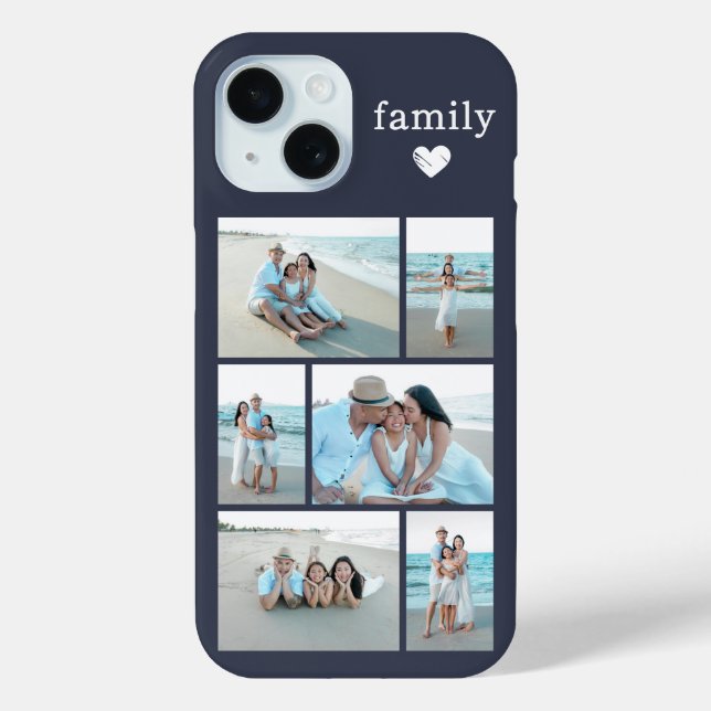 Moderne Familie 6 Foto Grau Case-Mate iPhone Hülle (Rückseite)