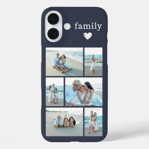 Moderne Familie 6 Foto Grau iPhone 16 Plus Hülle