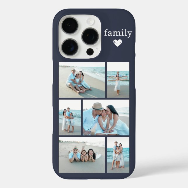 Moderne Familie 6 Foto Grau Case-Mate iPhone Hülle (Rückseite)