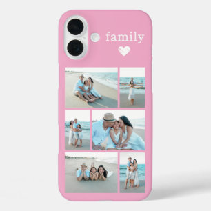 Moderne Familie 6 Foto Rosa iPhone 16 Plus Hülle