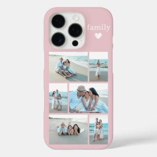 Moderne Familie 6 Foto Rosa Erröten iPhone 16 Pro Hülle