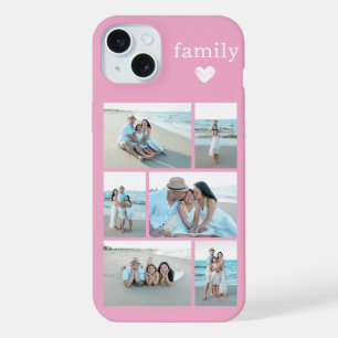 Moderne Familie 6 Foto Rosa iPhone 15 Plus Hülle