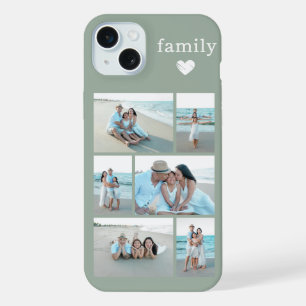 Moderne Familie 6 Foto Sagegrün iPhone 15 Plus Hülle