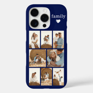 Moderne Familie 8 Foto Navy Blau iPhone 16 Pro Hülle
