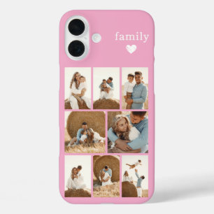 Moderne Familie 8 Foto Rosa iPhone 16 Plus Hülle