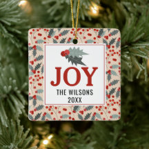 Moderne Familie Holly Berry Weihnachten Botanische