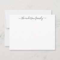 Moderne Familie Nachname Schwarze Skriptkalligrafi