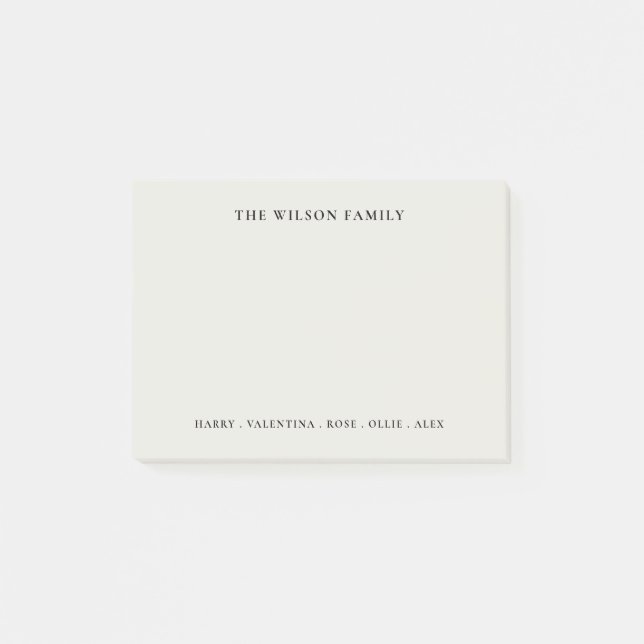 Moderne Familie Post-it Klebezettel (Vorderseite)