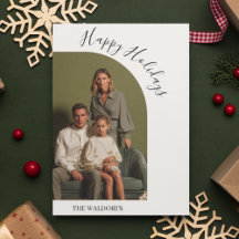 Moderne Familien-Foto-Weihnachtskarte 