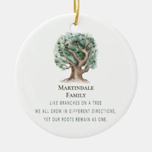 Moderne Familienbaum Wiedersehen Mit Monogramm Keramik Ornament