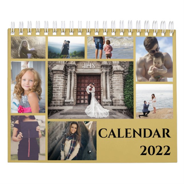Moderne Familienfoto Collage 2022 Kalender (Titelbild)
