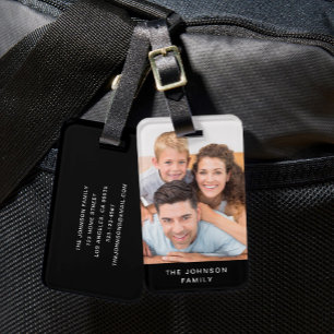 Moderne Familienfoto Gepäckanhänger